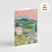 Load image into Gallery viewer, Floral Coastal Scene Card
