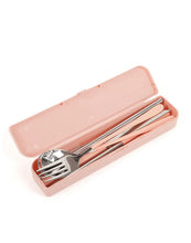 Load image into Gallery viewer, Cutlery Kit - Silver W/ Blush Handle