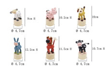 Load image into Gallery viewer, Wooden Farm Animal Press Toys