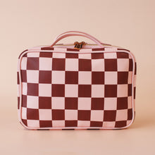 Load image into Gallery viewer, Cherry Check Cosmetic Bag