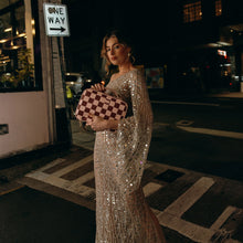 Load image into Gallery viewer, Cherry Check Cosmetic Bag