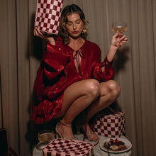 Load image into Gallery viewer, Cherry Check Wash Bag