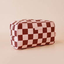 Load image into Gallery viewer, Cherry Check Wash Bag