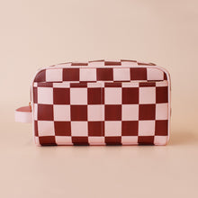 Load image into Gallery viewer, Cherry Check Wash Bag