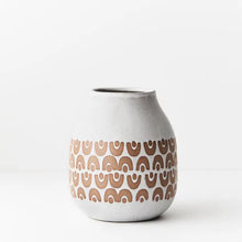 Load image into Gallery viewer, Vase Saphira - White/Tan