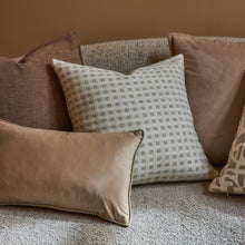 Load image into Gallery viewer, Checkers Cream/Beige Cushion
