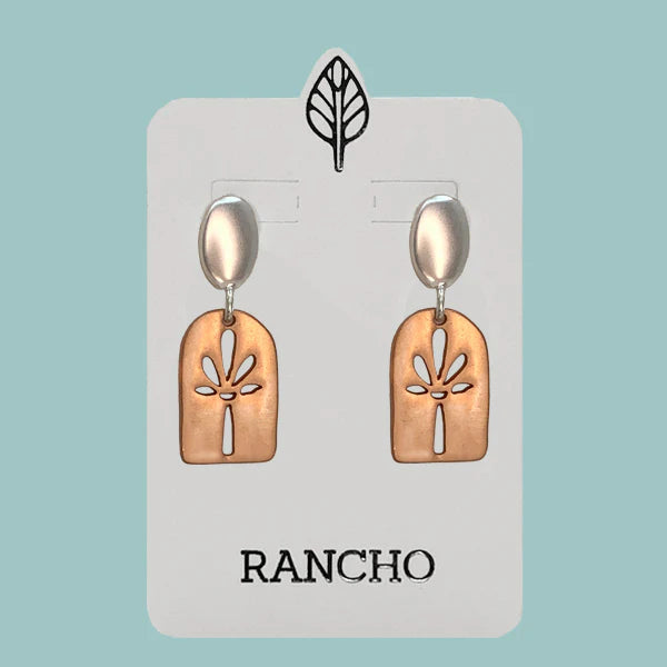 Arch Palm Stud Earrings