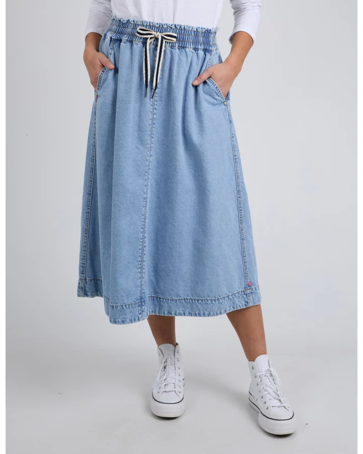 Greta Denim Skirt - Light Blue