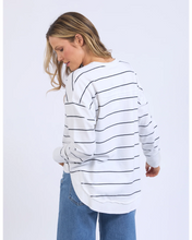 Load image into Gallery viewer, Simplified Crew - White/Navy Stripe
