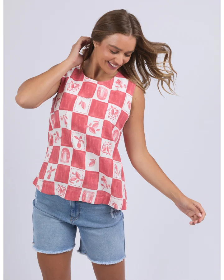 Biarittz Top - Crimson