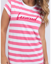 Load image into Gallery viewer, Signature Stripe Tee Dress- Hot Pink
