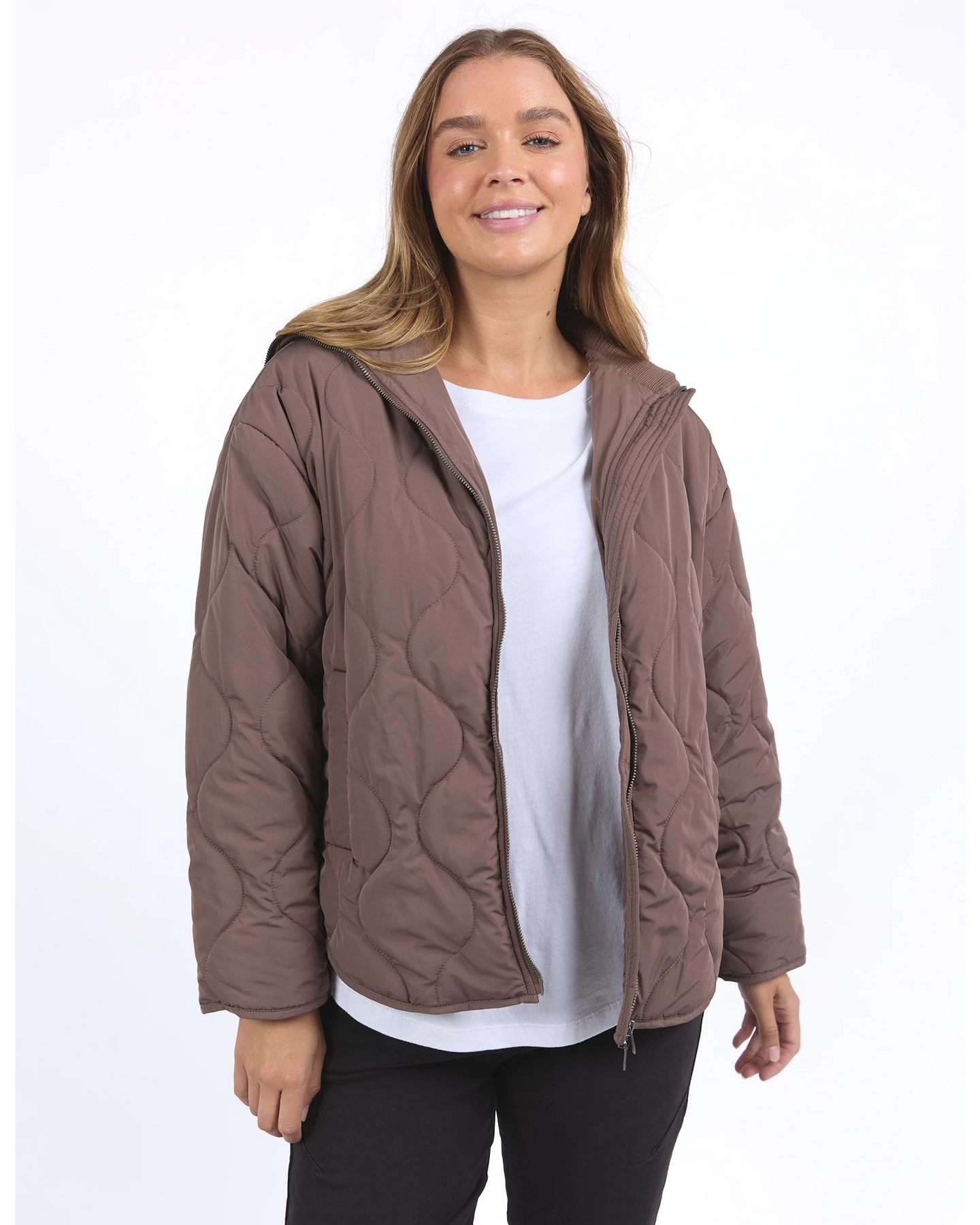 Mellow Quilted Jacket - Chocolate