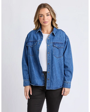 Load image into Gallery viewer, Daisy Oversized Shirt - Mid Blue
