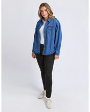 Load image into Gallery viewer, Daisy Oversized Shirt - Mid Blue
