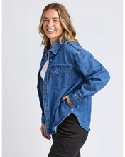 Load image into Gallery viewer, Daisy Oversized Shirt - Mid Blue
