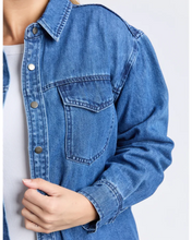 Load image into Gallery viewer, Daisy Oversized Shirt - Mid Blue
