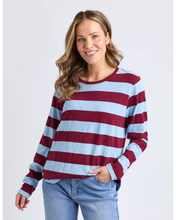 Load image into Gallery viewer, Spritz Stripe L/S Tee - Plum
