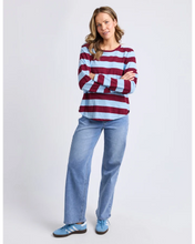 Load image into Gallery viewer, Spritz Stripe L/S Tee - Plum
