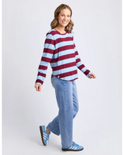 Load image into Gallery viewer, Spritz Stripe L/S Tee - Plum

