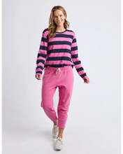 Load image into Gallery viewer, Spritz Stripe L/S Tee - Hot Pink/Navy Stripe
