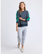 Load image into Gallery viewer, Sloane Crew - Navy &amp; White Stripe
