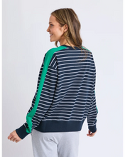 Load image into Gallery viewer, Sloane Crew - Navy &amp; White Stripe
