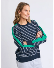 Load image into Gallery viewer, Sloane Crew - Navy &amp; White Stripe
