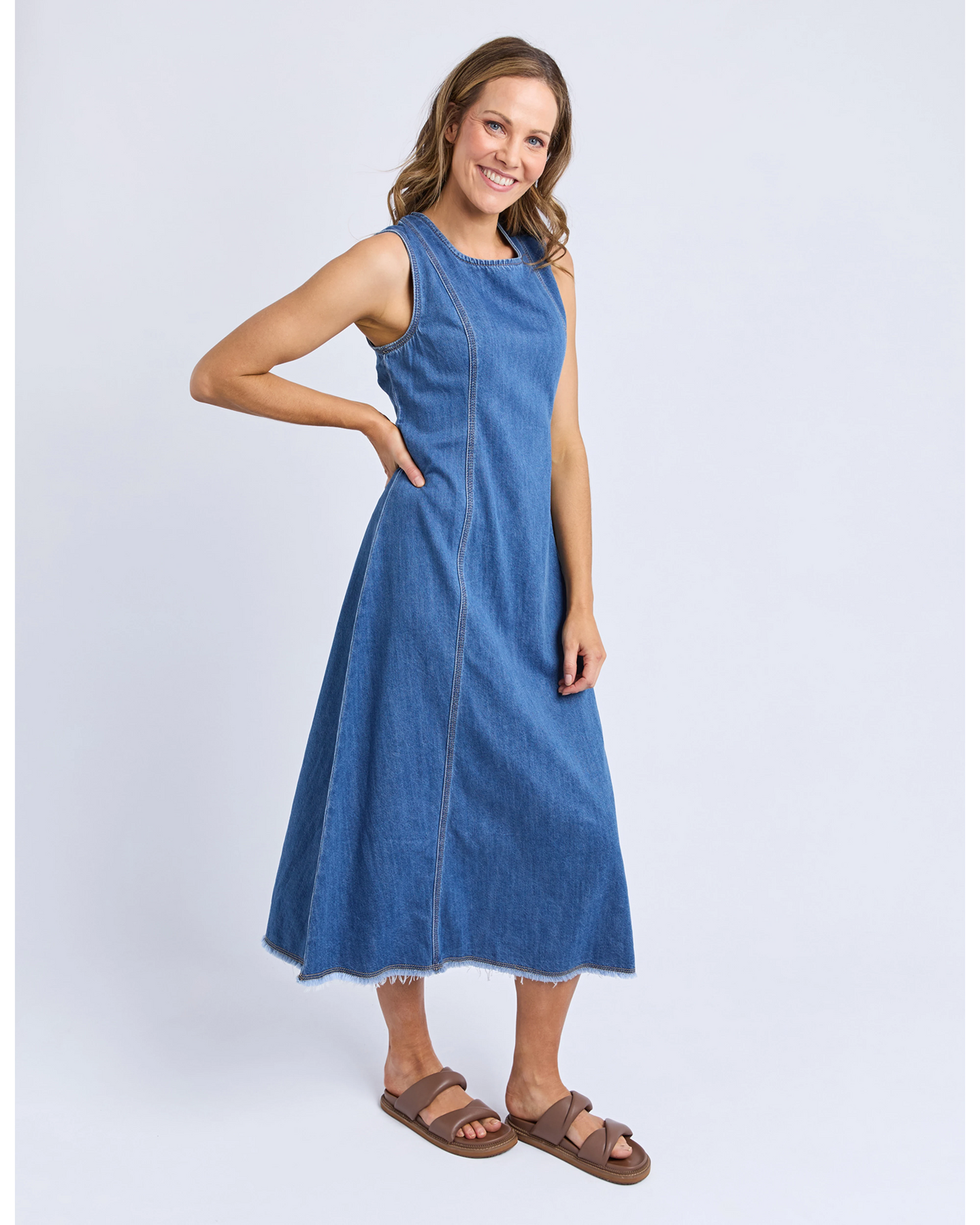 Solene Denim Dress - Blue