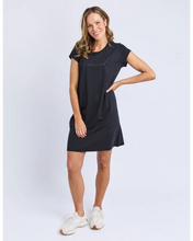 Load image into Gallery viewer, Signature Embroidery Tee Dress - Black
