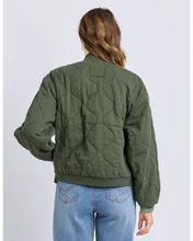 Load image into Gallery viewer, Jean Bomber Jacket - Four Leaf Clover
