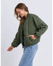 Load image into Gallery viewer, Jean Bomber Jacket - Four Leaf Clover
