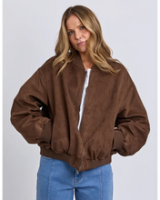Load image into Gallery viewer, Evie Suede Bomber - Chocolate
