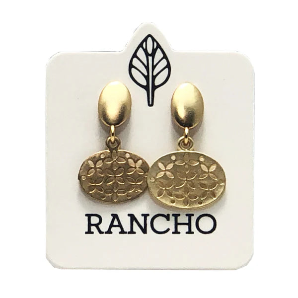 Solid Oval and Oval Stud Earrings
