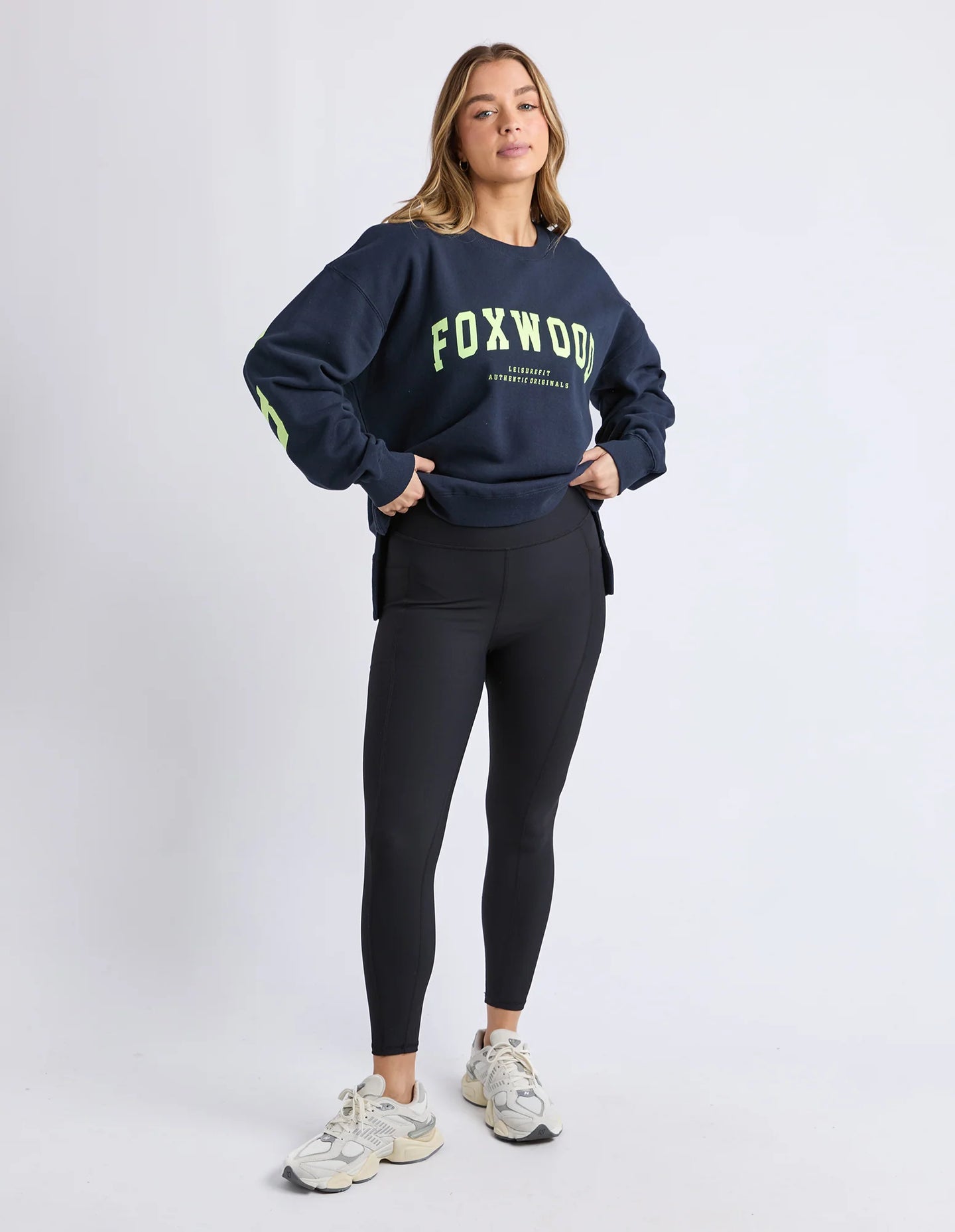 Interval Crew - Navy W/Neon Yellow
