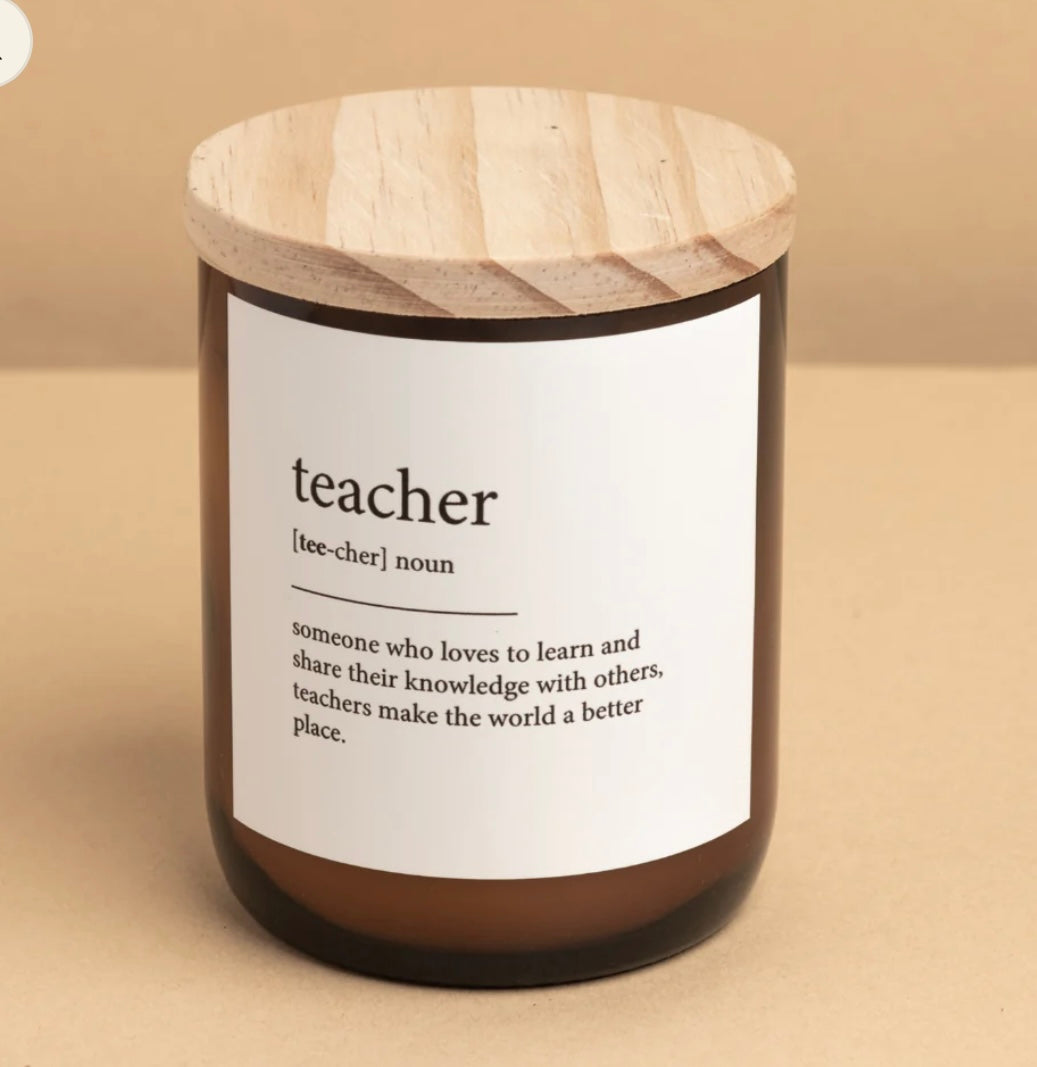 Teacher - Dictionary Candle