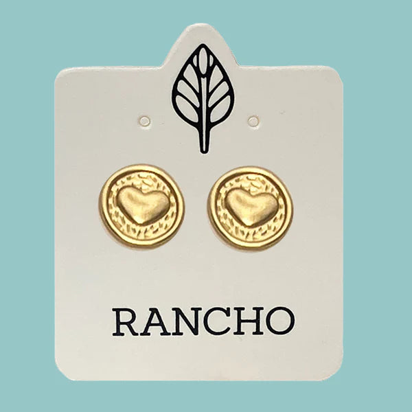 Raised Hearts Studs