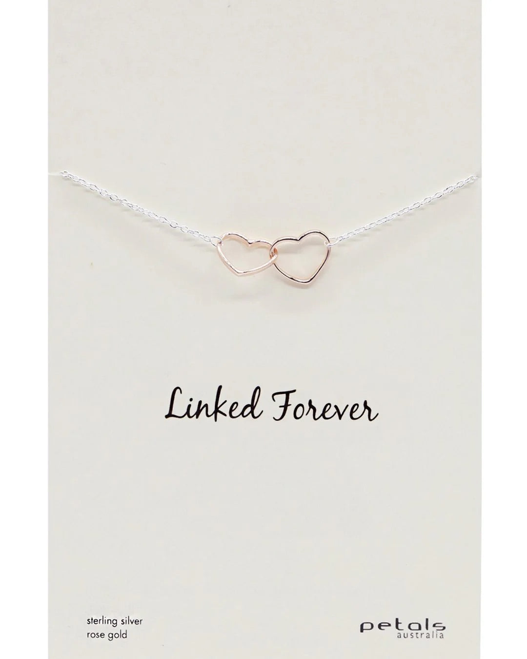 Linked Forever - Double Rose Gold Heart