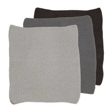 Load image into Gallery viewer, Knitted Dishcloth 3pk - Grey
