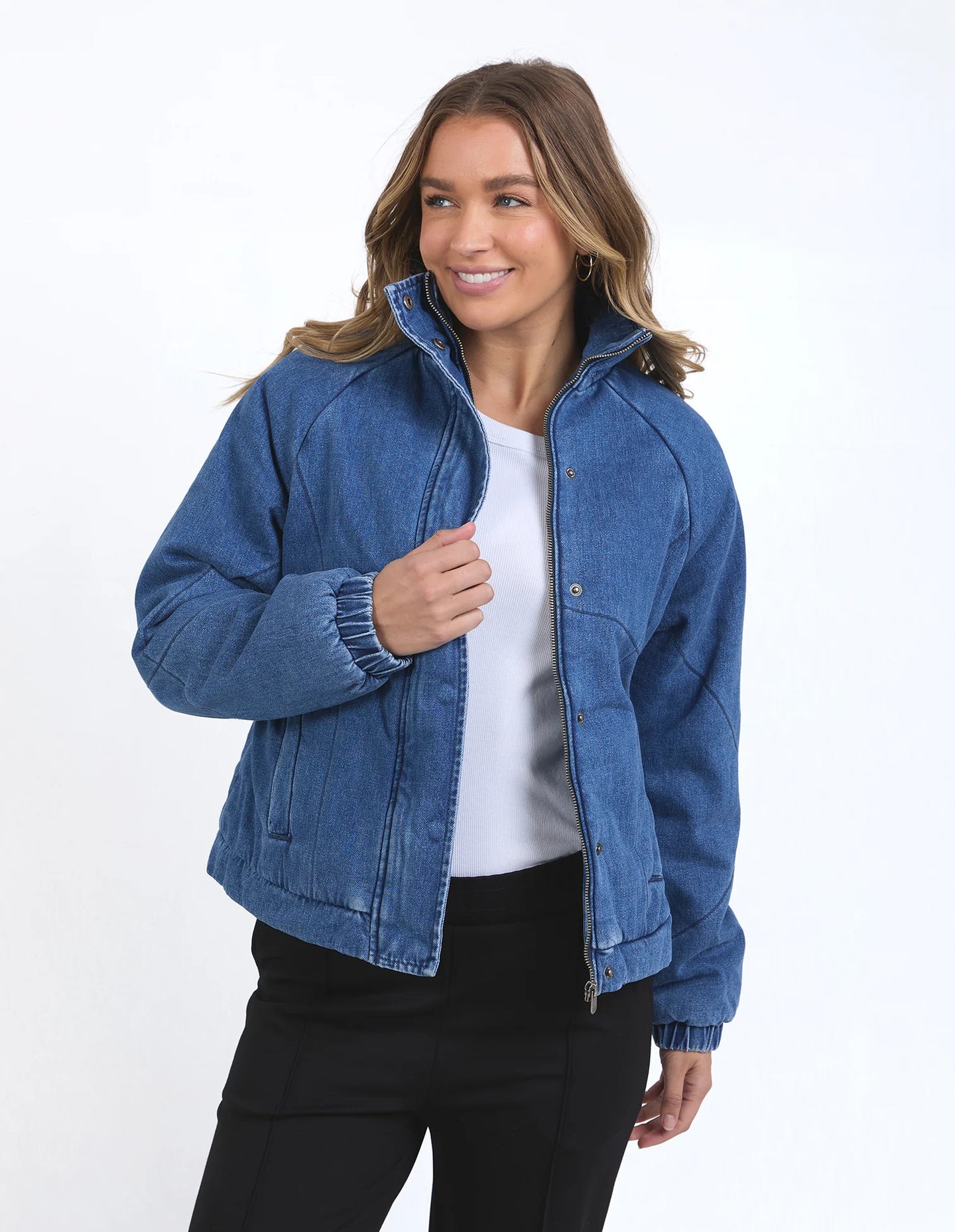 Rosalee Denim Jacket - Mid Blue