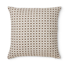 Load image into Gallery viewer, Checkers Beige/Coffee Cushion
