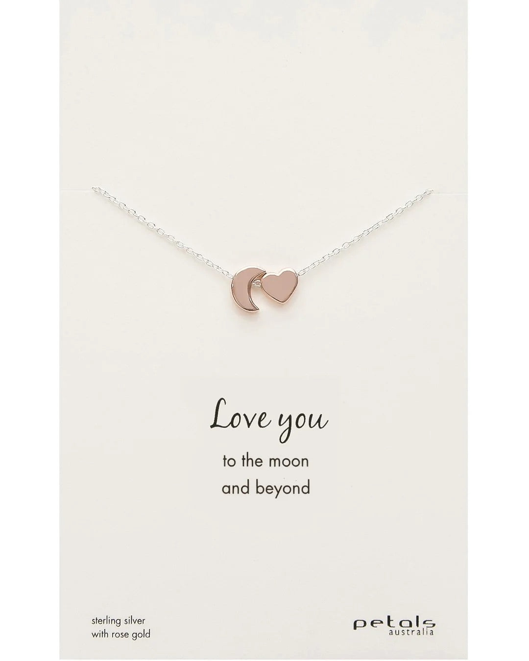 Moon & Heart - Rose Gold