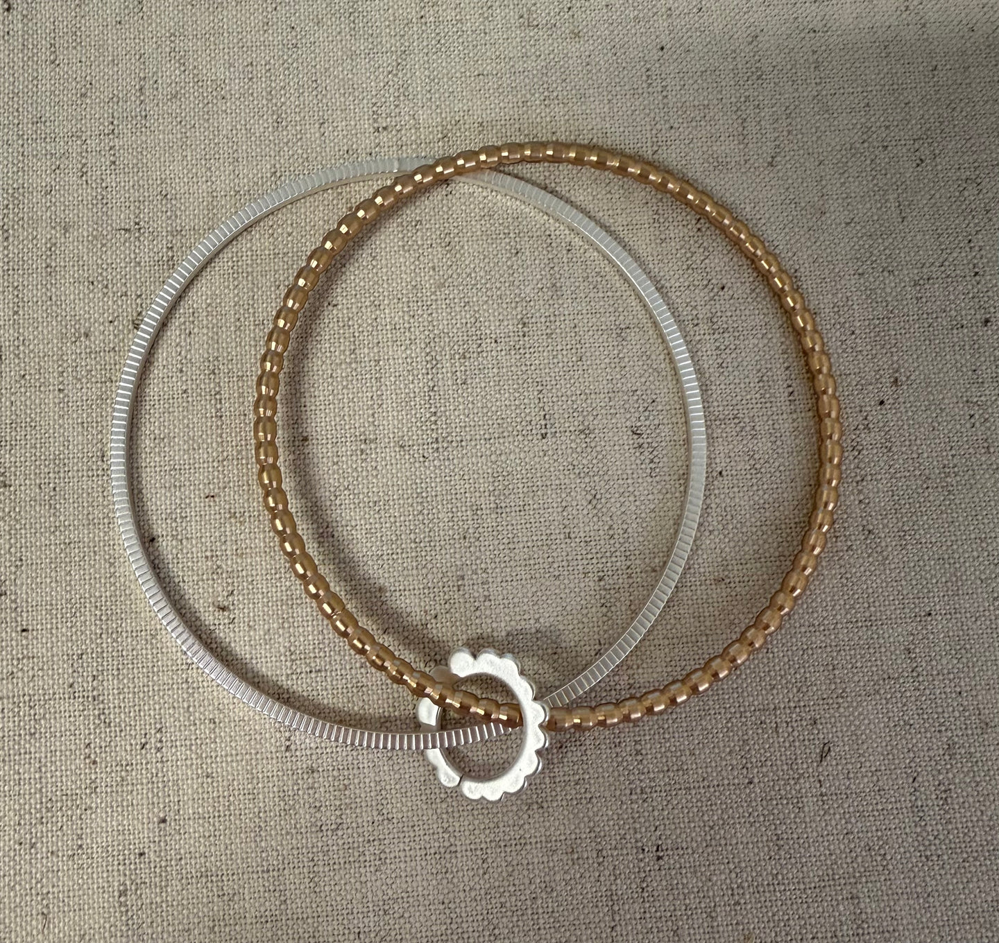 Bracelet Set with Flower