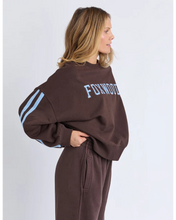 Load image into Gallery viewer, Elevated Sunday Crew - Coffee/Light Blue
