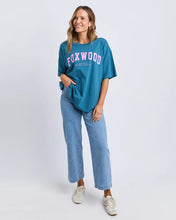 Load image into Gallery viewer, Interval Tee - Ocean W/Neon Pink
