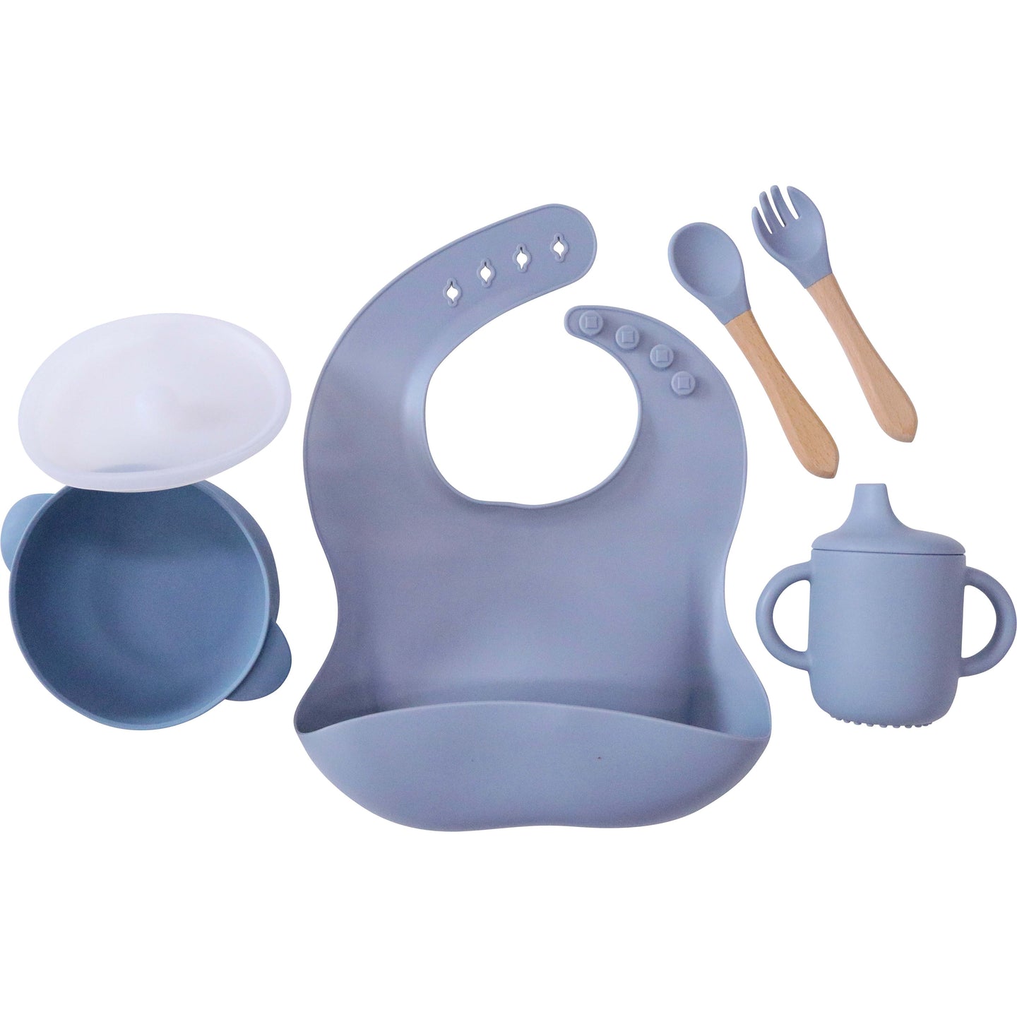 Silicone Feeding Set - Blue