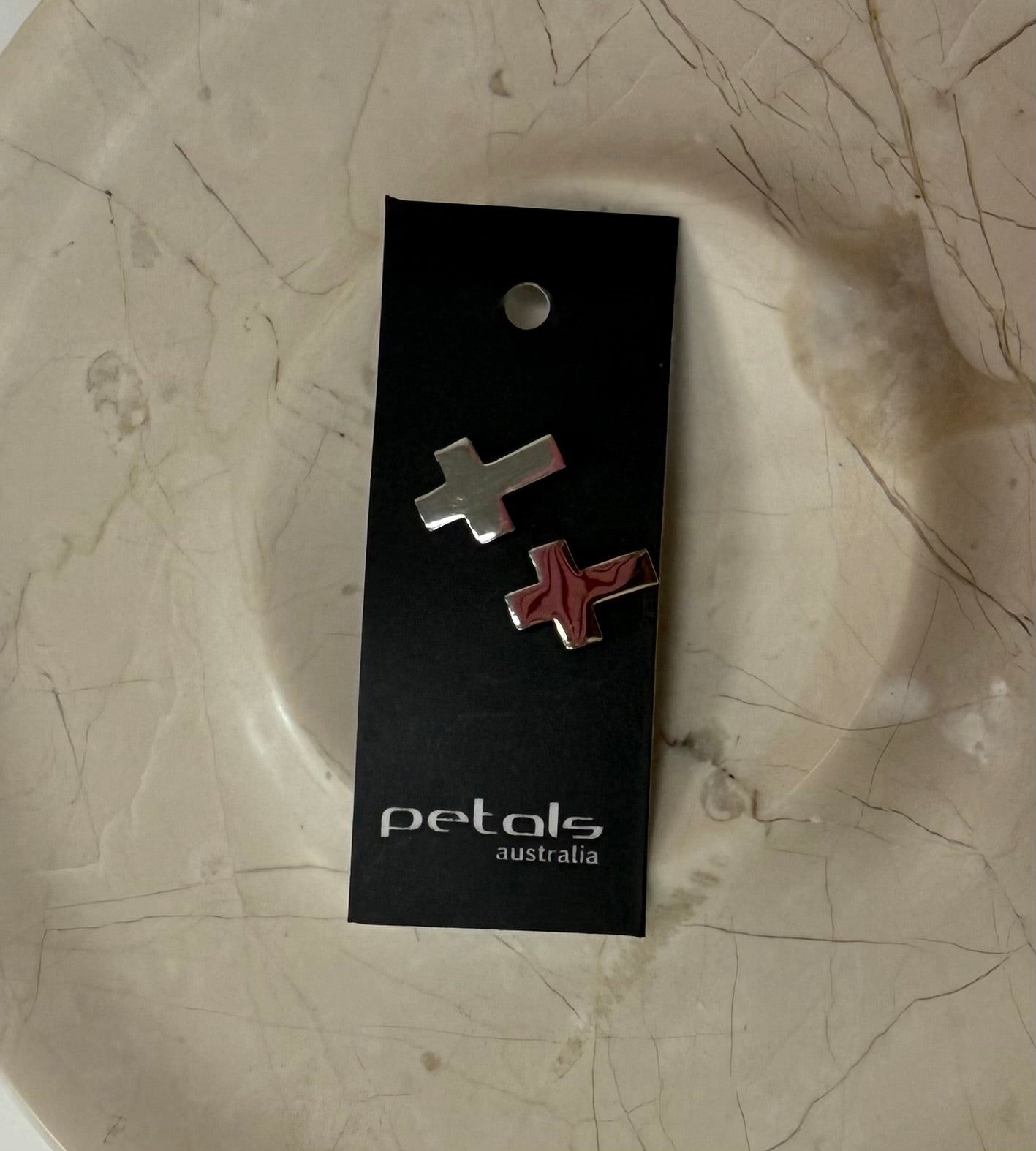 Stud Earrings - Cross