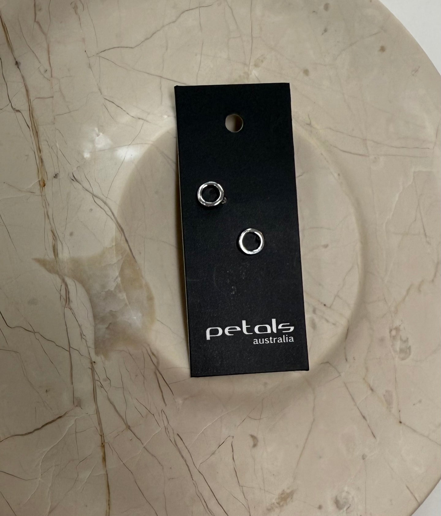 Stud Earrings - Silver Circle