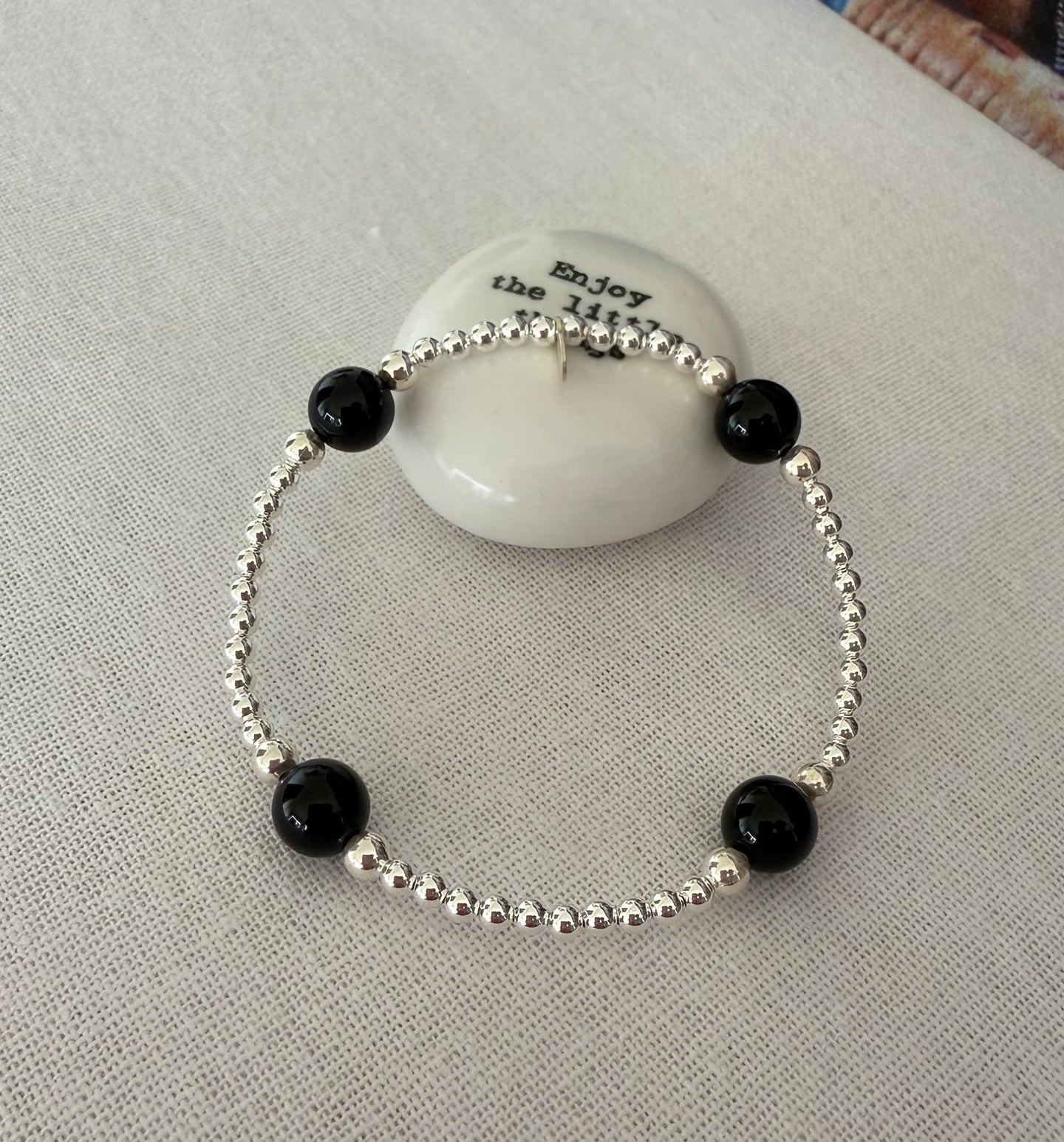 Bracelet - Black Beads