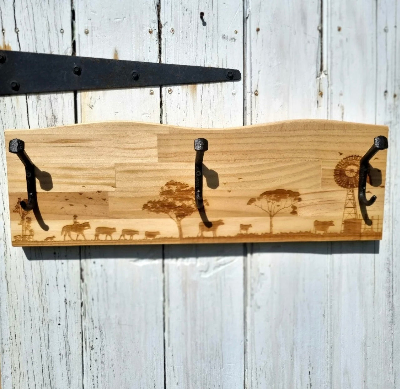 Wooden Hat/Coat Rack - 3 Hook