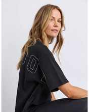 Load image into Gallery viewer, Metallic Interval Tee - Black with Silver

